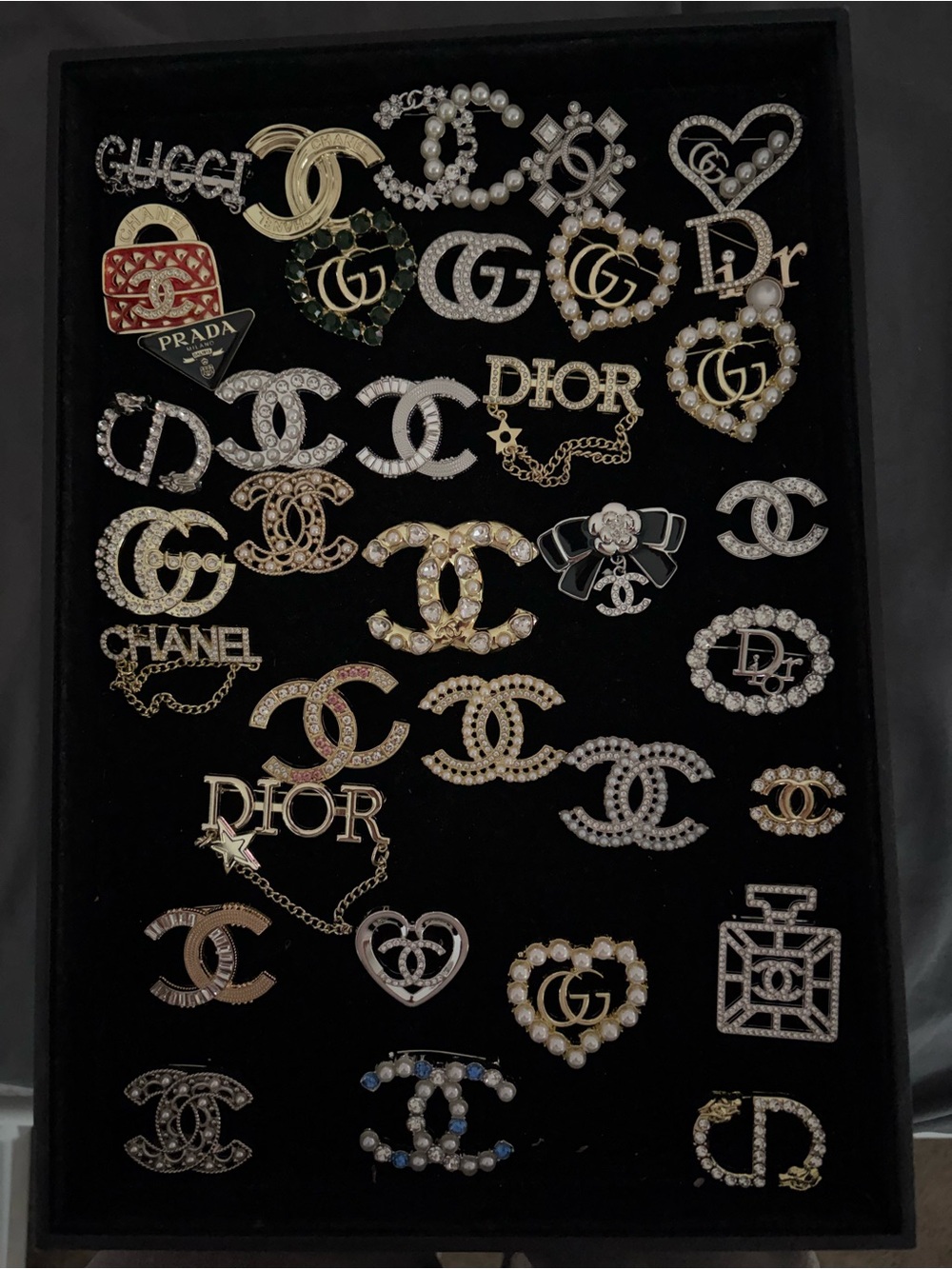 Designer-Inspired Pearl and Crystal Brooch Collection - Gold & Silver Tones